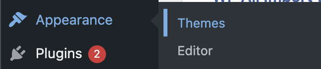 Appearance and then Themes